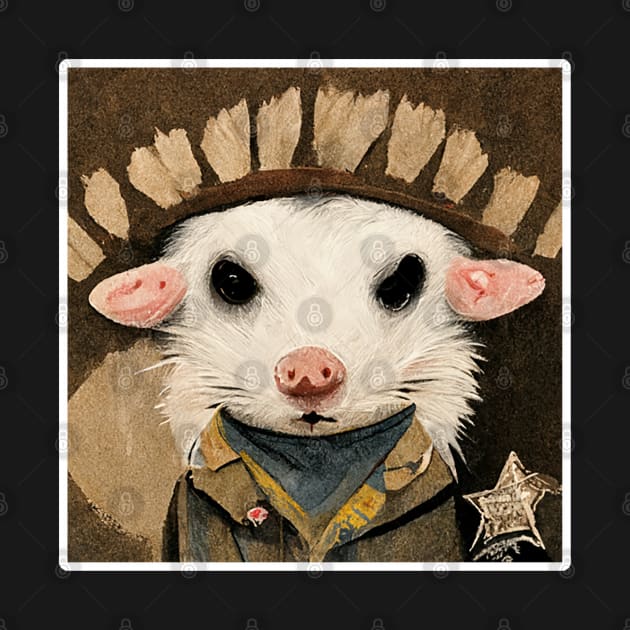 Opossum Sheriff by nonbeenarydesigns