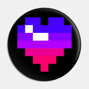 Pixel Heart - Bi Pride Pin