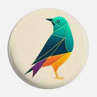 Paradise Bird - Geometric bird design for the environment Pin