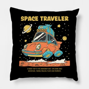 Unique Space Traveler Space Ship Cosmic Adventure Pillow