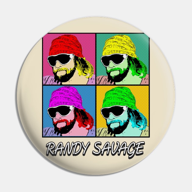 Randy Savage Pop Art Style Pin by ArtGaul