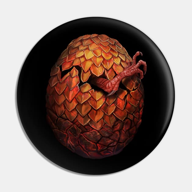 Red Dragon Egg Hatching Pin by Shopping Dragons