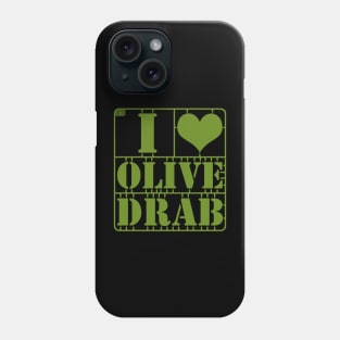 I Heart Olive Drab Phone Case