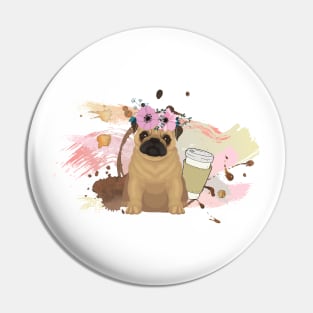 Pug and Love Pin