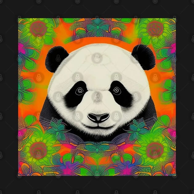 Pablo the Flower Power Panda by Davey's Designs