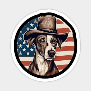 Whippet 4th of July Magnet