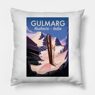 Gulmarg Kashmiri India Ski poster Pillow