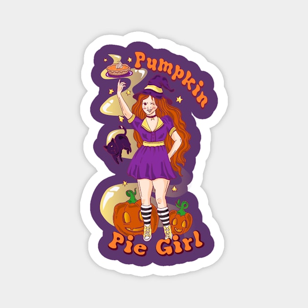 Pumpkin Pie Girl Magnet by ThaisMelo