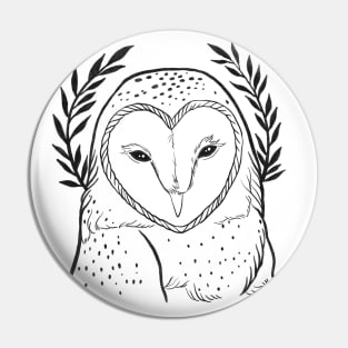 Night Owl Line Art Pin