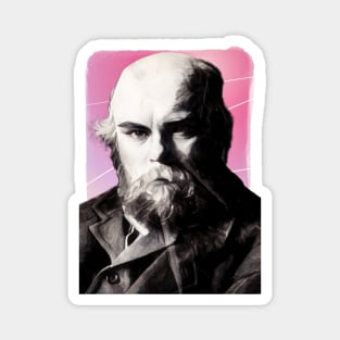 French Poet Paul Verlaine illustration Magnet