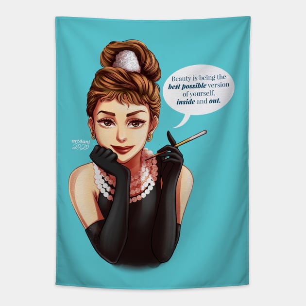 Audrey Hepburn Tapestry by art4anj