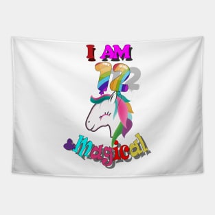 unicorn 12th birthday: I am 12 and magical Tapestry