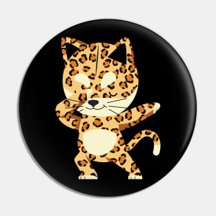 'Dabbing Cheetah Big Cat' Funny Dabbing Animal Gift Pin