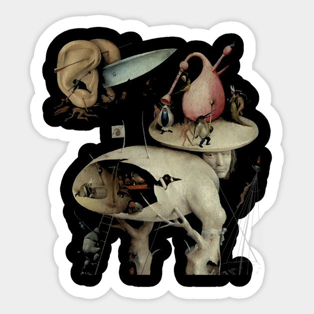 Tree Man, Surreal, Hieronymus Bosch, The Garden of Earthly Delights - Surreal - Sticker