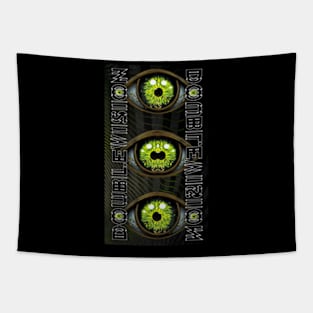 Double Vision T2 Green Tapestry