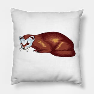 ferret lover, cute ferret, ferret pet, animals- black footed ferret Pillow