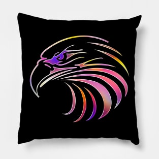 Eagle Bird Animal Wildlife Forest Nature Chrome Graphic Pillow