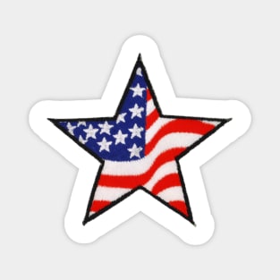 Embroidery American Flag Sticker Magnet