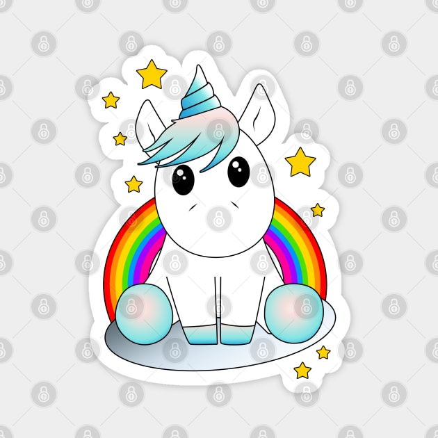 Cute Unicorn in Cloud Magnet by Stoney09