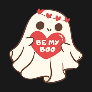 Be My Boo Ghost Valentines day Xoxo Heart T-Shirt