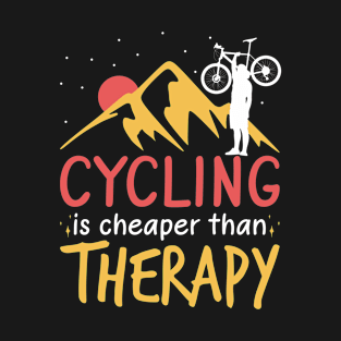 Cycling Is My Therapy Bike Lover Biking T-Shirt