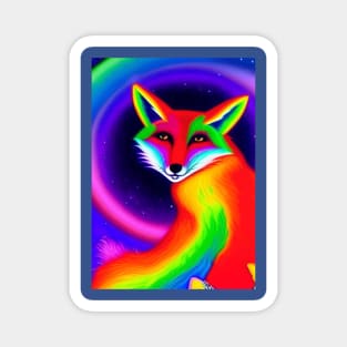 BEAUTIFUL RAINBOW FOX Magnet