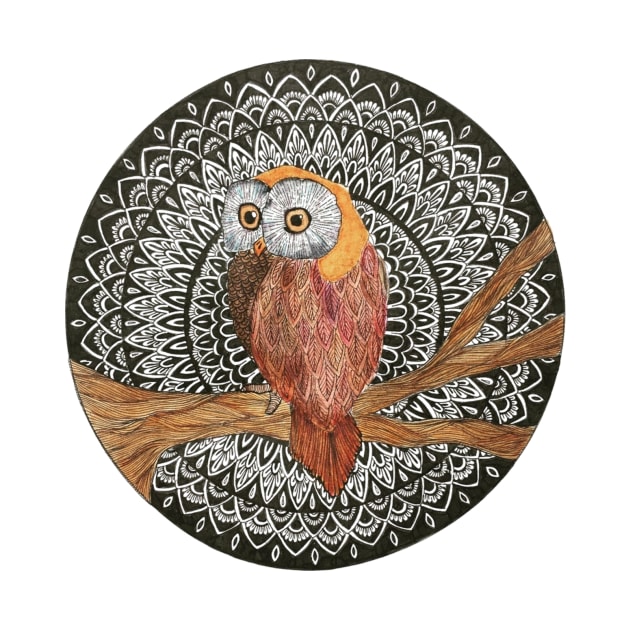 Owl Mandala by Meher-Shiblee