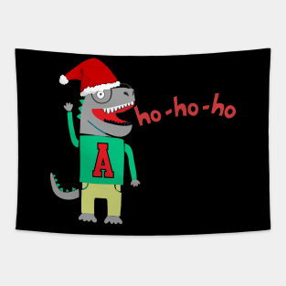 Christmas dino ho ho ho Tapestry