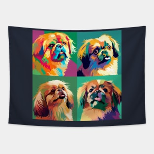 Tibetan Spaniel Pop Art - Dog Lover Gifts Tapestry