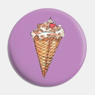 "Chocolate ice-cream" sweet sticker Pin