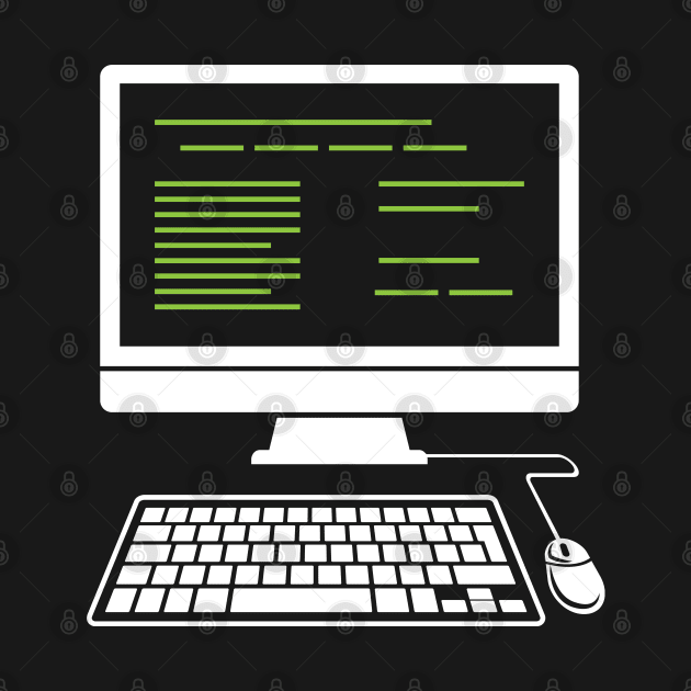 Desktop Computer Coder - Funny Programming by Shirtbubble
