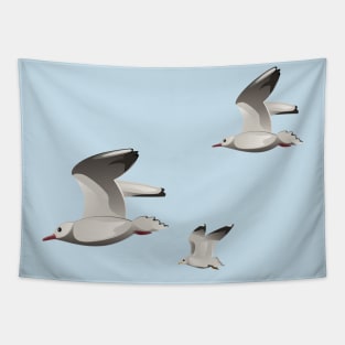 Flying Seagulls Tapestry