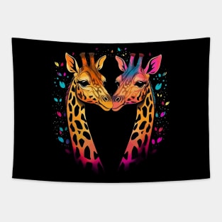 Giraffe Valentine Day Tapestry