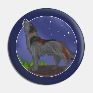 Howling Wolf Pin