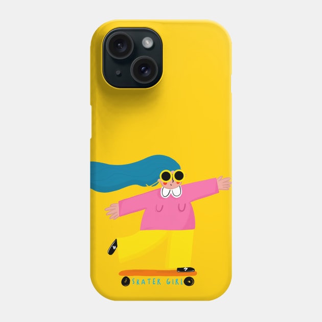 SKATER GIRL Phone Case by NICHOLACOWDERYILLUSTRATIONS 