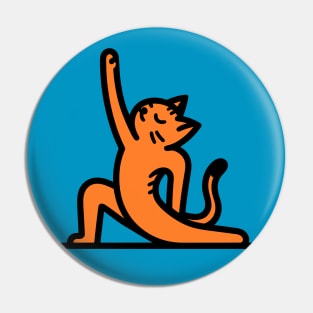 Cat Doing Yoga Pin