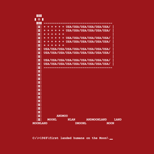 Moon USA flag ascii by FBdesign