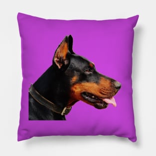 Doberman Pinscher Real life Portrait Pillow