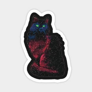 Glittery Galaxy Cat Magnet