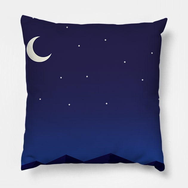 BEAUTIFUL NIGHT SKY Pillow by Faani