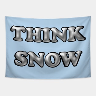 Gray Think Snow Tapestry