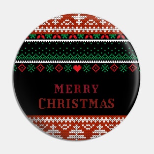 Merry christmas- Ugly christmas sweater Design Pin