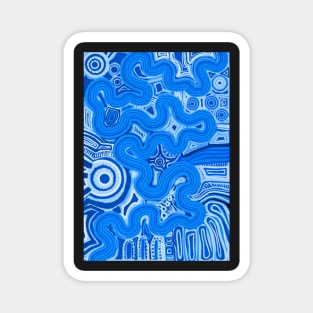 Blue landscape Magnet