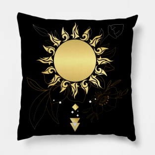 Sacred Geometry Sun Spiritual Enlighted Pillow