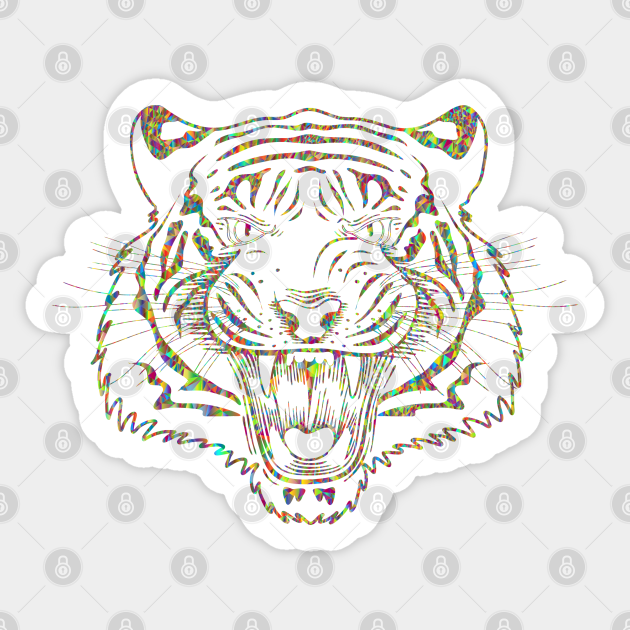 Abstract Tiger Tattoo MMA - Tiger - Sticker | TeePublic Abstract Tiger Tattoo MMA - Tiger - Sticker | TeePublic