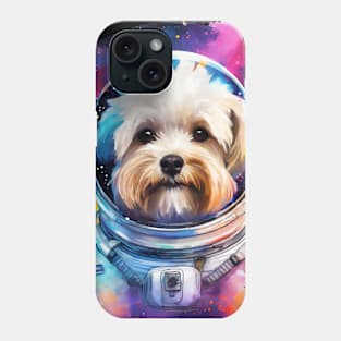 Rainbow Galaxy Astronaut Bichon Phone Case