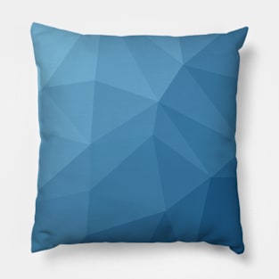 Polygon Geometric Triangles Blue Pillow