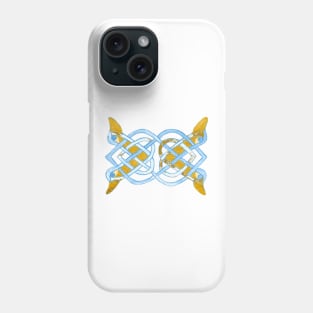 Yellow Duck Celtic Tracery v2 Phone Case