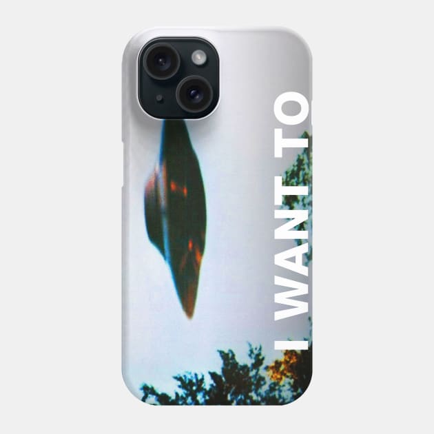 I want to believe. Original The X-Files poster Phone Case by Synthwave1950