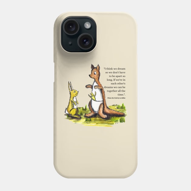 Dream Of You - Rabbit, Kanga and Roo Phone Case by Alt World Studios